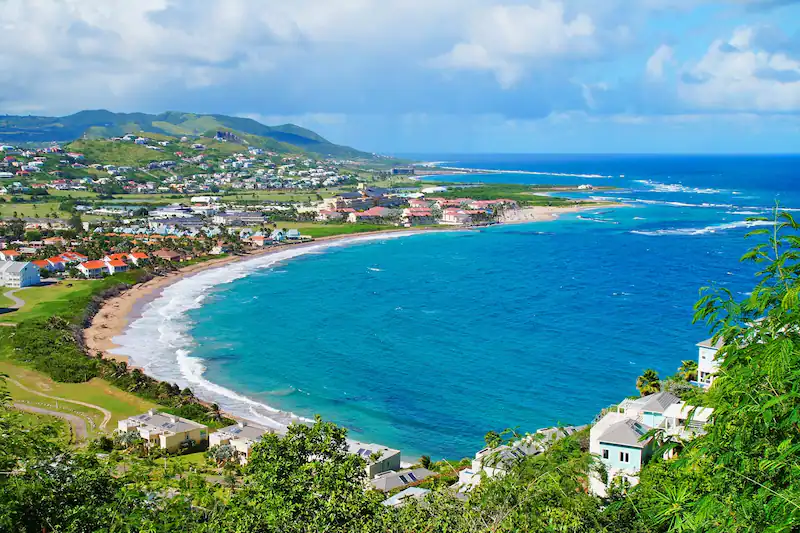 The beautiful islands of St. Kitts & Nevis located in the Carribean.